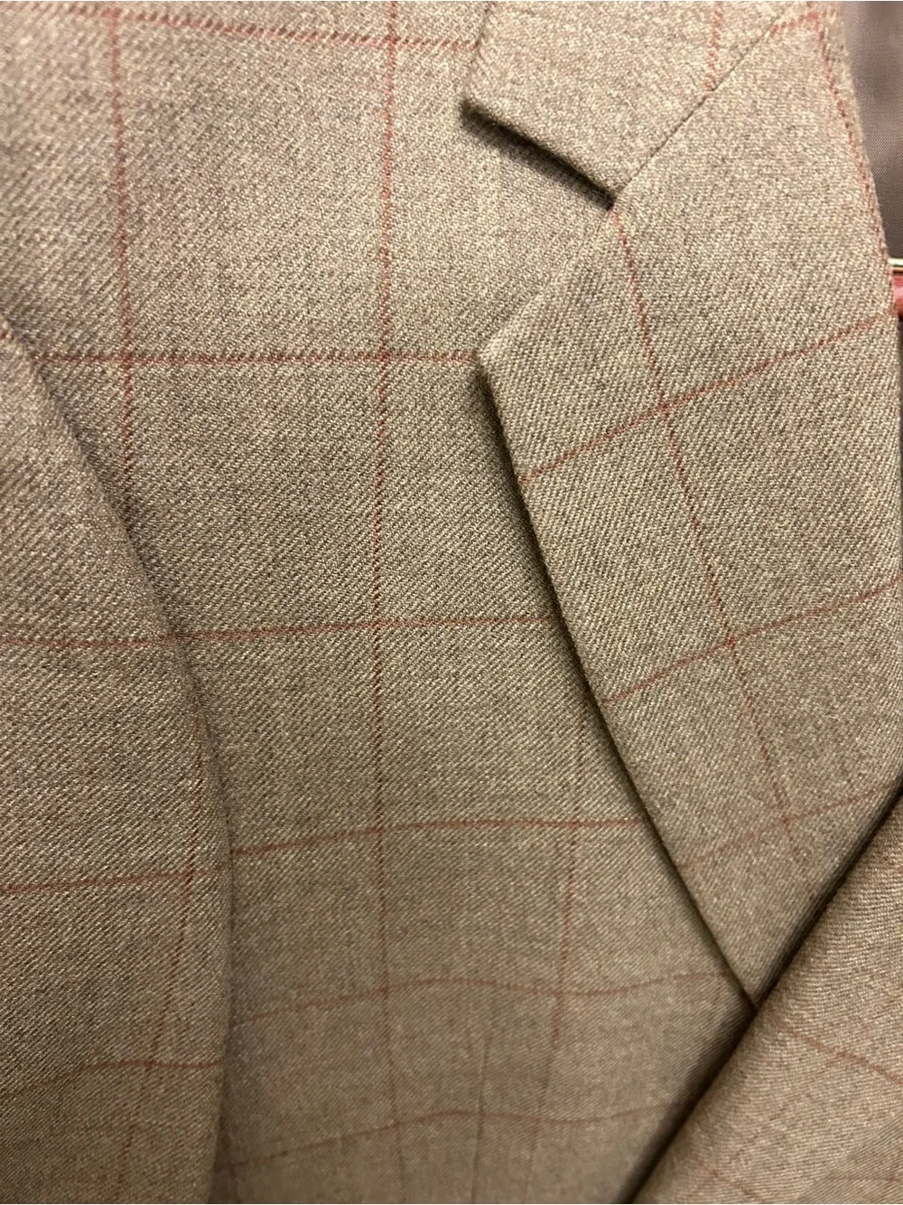 Jos. A. Bank Brown Windowpane Wool Sport Coat